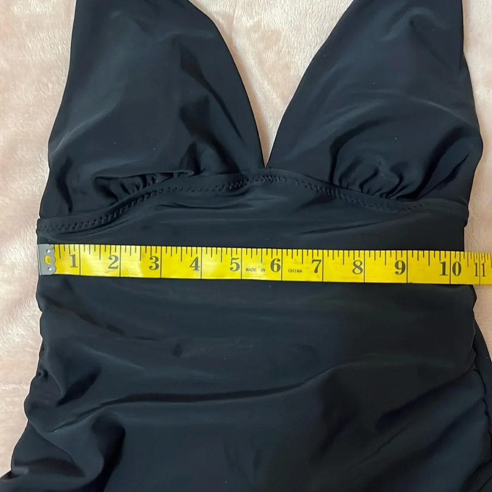 NWT Old Navy one piece swim suit XS black neutral swimwear beachwear pool resort